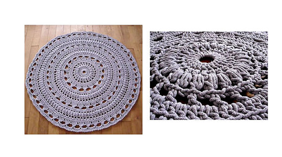 Doily Crochet Rug by Dziergalnia
