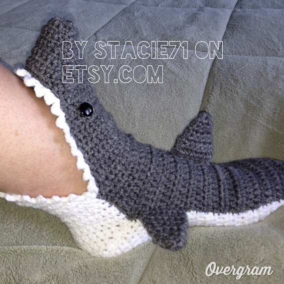 Shark Slipper Socks by Stacie71